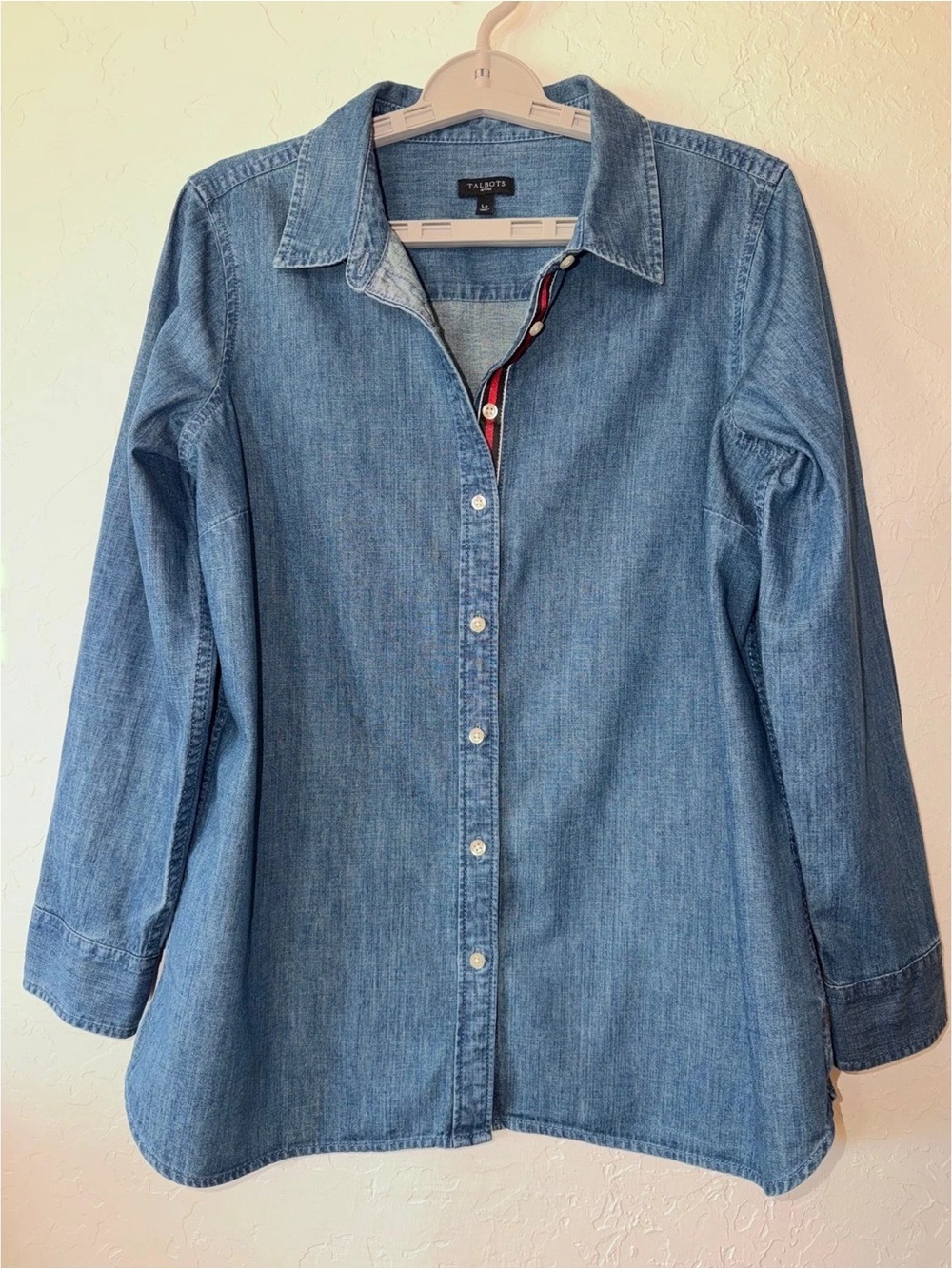 Talbots Light Blue Denim Button-Down Shirt